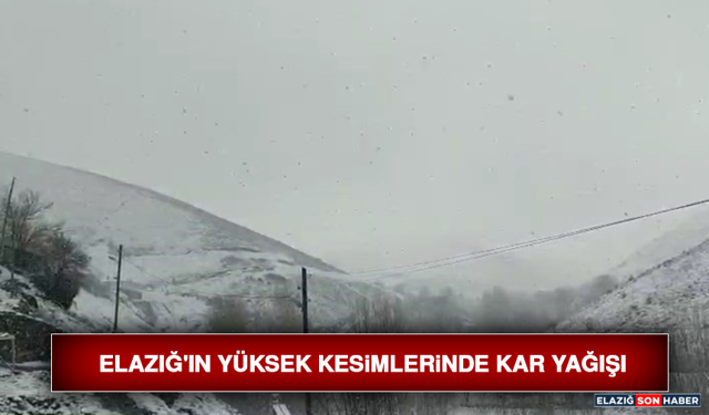 Elazığ'ın Yüksek Kesimlerinde Kar Yağışı