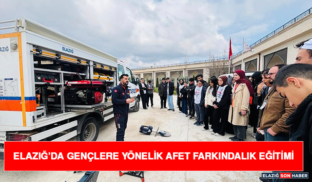 Elazığ’da gençlere yönelik afet farkındalık eğitimi