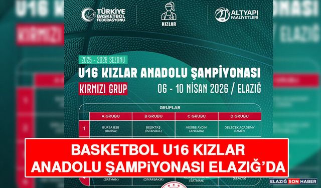 Basketbol U16 Kızlar Anadolu Şampiyonası Elazığ’da