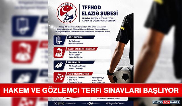 Hakem ve Gözlemci Terfi Sınavları Başlıyor