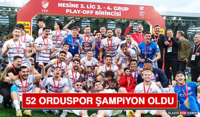 52 Orduspor Şampiyon Oldu