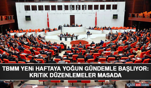 TBMM Yeni Haftaya Yoğun Gündemle Başlıyor: Kritik Düzenlemeler Masada