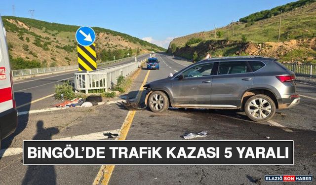 Bingöl’de Trafik Kazası 5 Yaralı