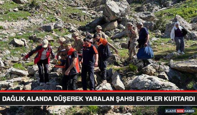 Dağlık Alanda Düşerek Yaralan Şahsı Ekipler Kurtardı