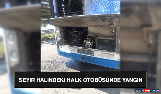 Seyir Halindeki Halk Otobüsünde Yangın