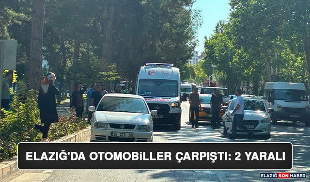 Elazığ'da Otomobiller Çarpıştı: 2 Yaralı