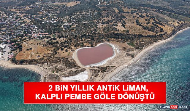 2 Bin Yıllık Antik Liman, Kalpli Pembe Göle Dönüştü
