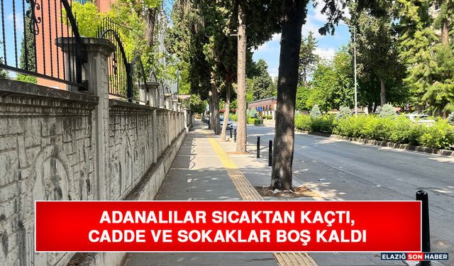 Adanalılar Sıcaktan Kaçtı, Cadde ve Sokaklar Boş Kaldı