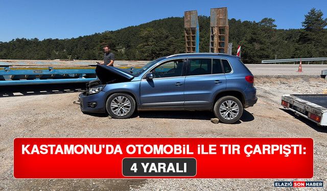 Kastamonu'da Otomobil İle Tır Çarpıştı: 4 Yaralı