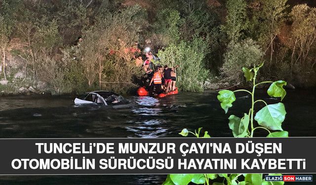 Tunceli'de Munzur Çayı'na Düşen Otomobilin Sürücüsü Hayatını Kaybetti
