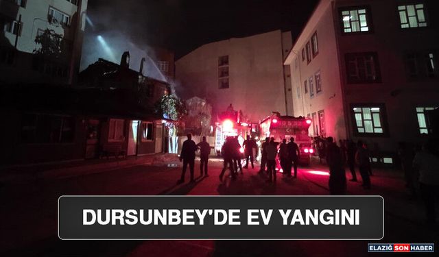 Dursunbey'de Ev Yangını