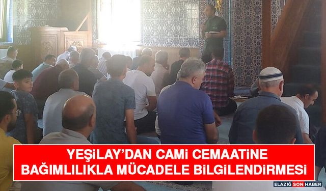 Yeşilay’dan Cami Cemaatine Bağımlılıkla Mücadele Bilgilendirmesi