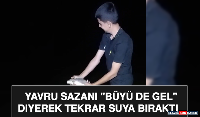 Yavru Sazanı "Büyü De Gel" Diyerek Tekrar Suya Bıraktı