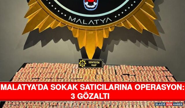 Malatya'da Sokak Satıcılarına Operasyon: 3 Gözaltı