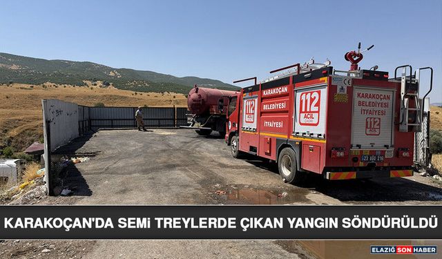 Karakoçan'da Semi Treylerde Çıkan Yangın Söndürüldü