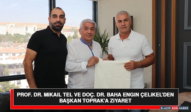 Prof. Dr. Mikail Tel ve Doç. Dr. Baha Engin Çelikel’den Başkan Toprak’a Ziyaret