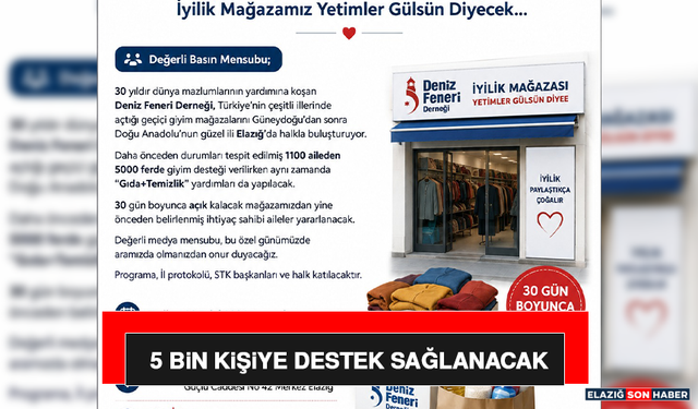 5 Bin Kişiye Destek Sağlanacak