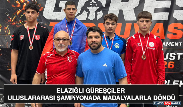 Elazığlı Güreşçiler Uluslararası Şampiyonada Madalyalarla Döndü