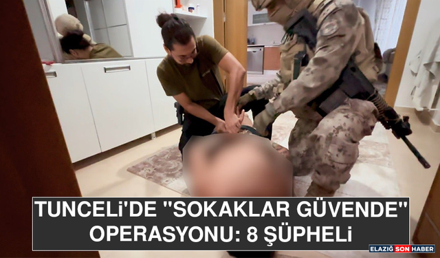 Tunceli'de "Sokaklar Güvende" Operasyonu: 8 Şüpheli Yakalandı