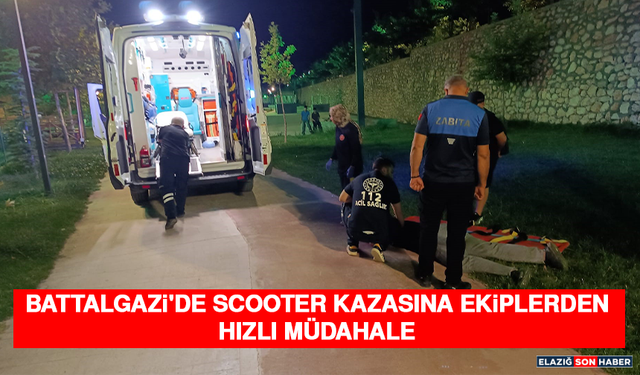 Battalgazi'de Scooter Kazasına Ekiplerden Hızlı Müdahale