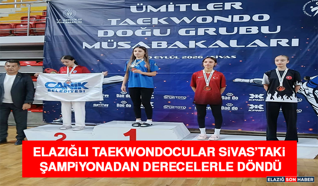 Elazığlı Taekwondocular Sivas’taki Şampiyonadan Derecelerle Döndü