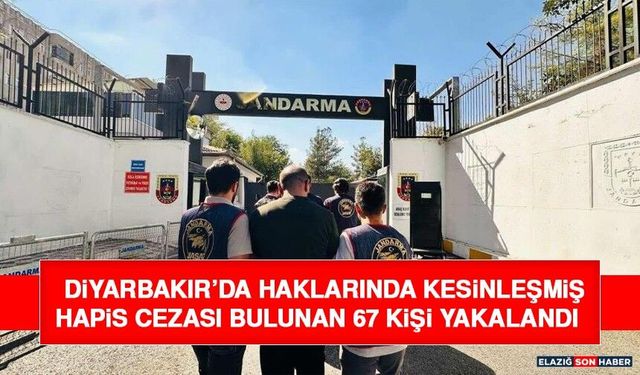 Diyarbakır’da Haklarında Kesinleşmiş Hapis Cezası Bulunan 67 Kişi Yakalandı