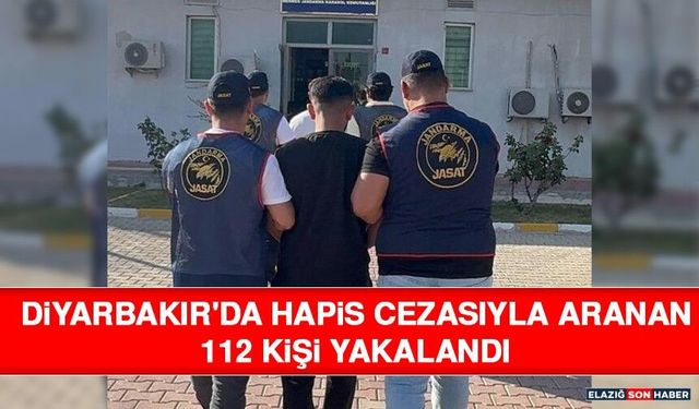 Diyarbakır'da Hapis Cezasıyla Aranan 112 Kişi Yakalandı