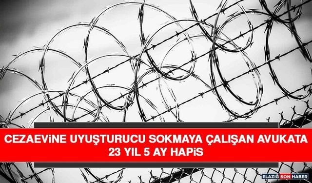 Cezaevine Uyuşturucu Sokmaya Çalışan Avukata 23 Yıl 5 Ay Hapis