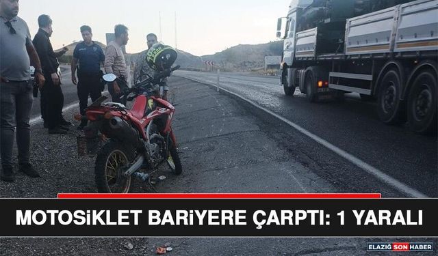 Motosiklet Bariyere Çarptı: 1 Yaralı