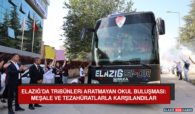 Elazığ’da Tribünleri Aratmayan Okul Buluşması: Meşale Ve Tezahüratlarla Karşılandılar