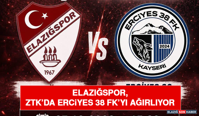 Elazığspor, ZTK’da Erciyes 38 FK’yı Ağırlıyor