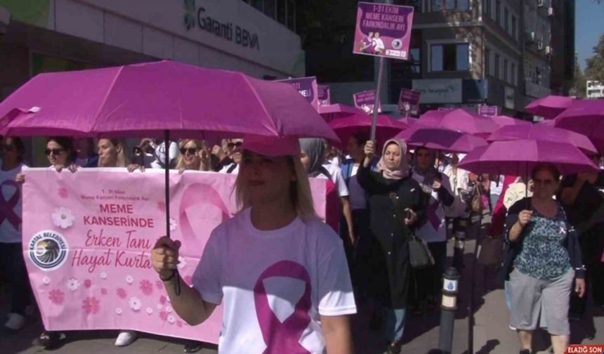 Kartal’da ’Pembe Patika Yürüyüşü’ ile meme kanserine dikkat çekildi