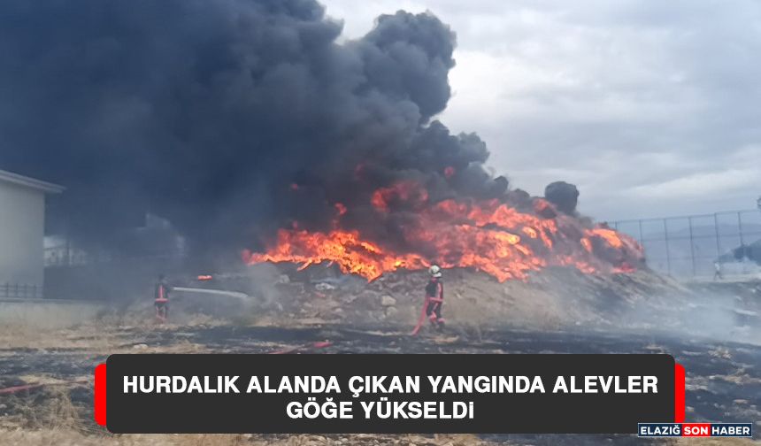 Hurdalık Alanda Çıkan Yangında Alevler Göğe Yükseldi