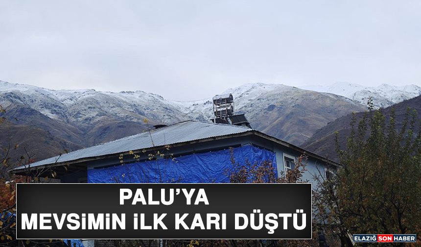 Palu'ya Mevsimin İlk Karı Düştü