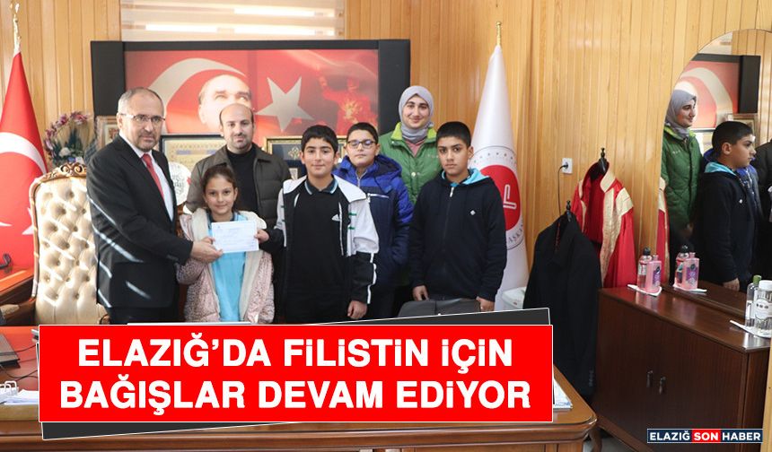 Elazığ’da Filistin İçin Bağışlar Devam Ediyor