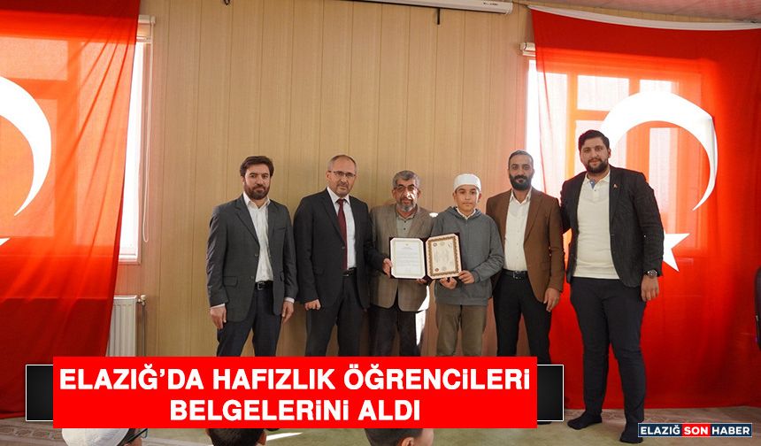 Elazığ’da Hafızlık Öğrencileri Belgelerini Aldı