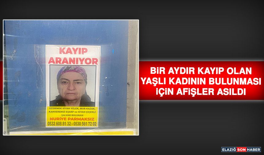 Bir Aydır Kayıp Olan Yaşlı Kadının Bulunması İçin Afişler Asıldı