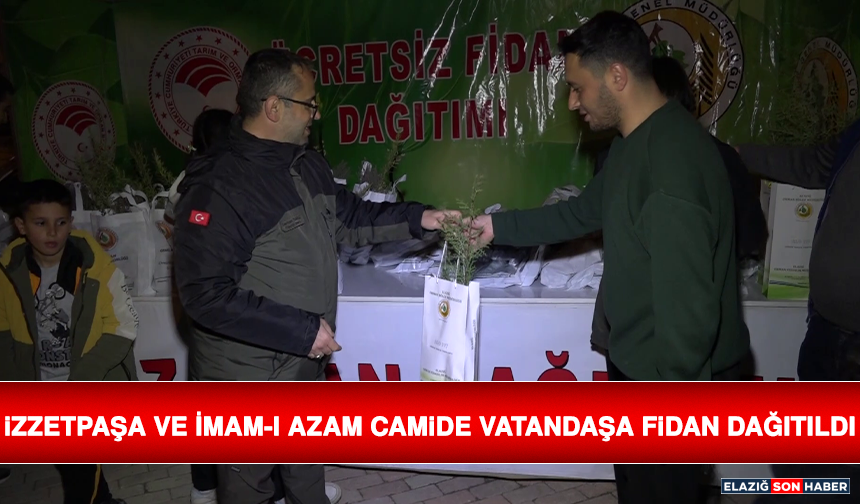 İzzetpaşa ve İmam-I Azam Camide Vatandaşa Fidan Dağıtıldı