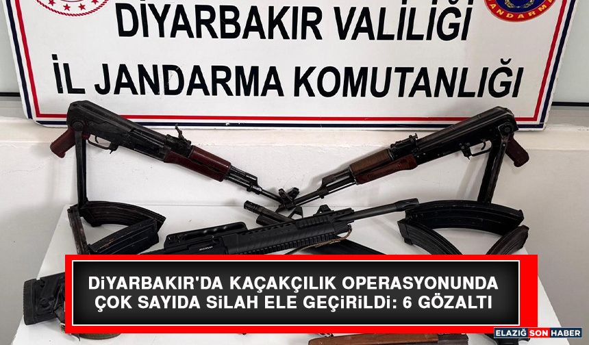Diyarbakır'da Kaçakçılık Operasyonunda Çok Sayıda Silah Ele Geçirildi: 6 Gözaltı