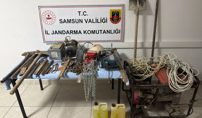 Samsun'da izinsiz kazı yapan 4 kişi suçüstü yakalandı