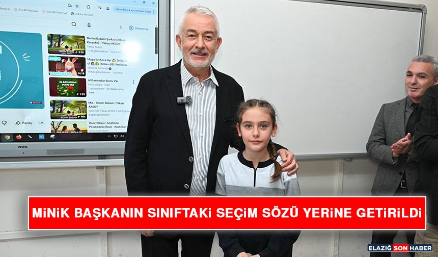 Minik Başkanın Sınıftaki Seçim Sözü Yerine Getirildi