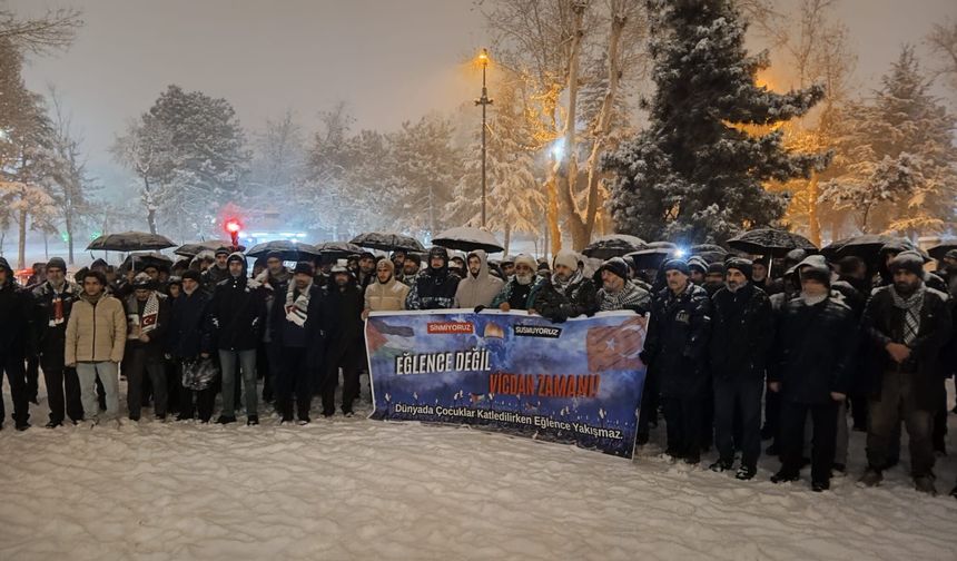 Malatya'da Gazze'ye destek yürüyüşü yapıldı