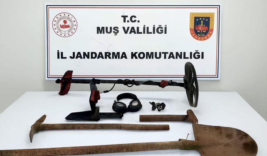 Muş'ta sit alanında kaçak kazı yapan 3 şüpheli yakalandı