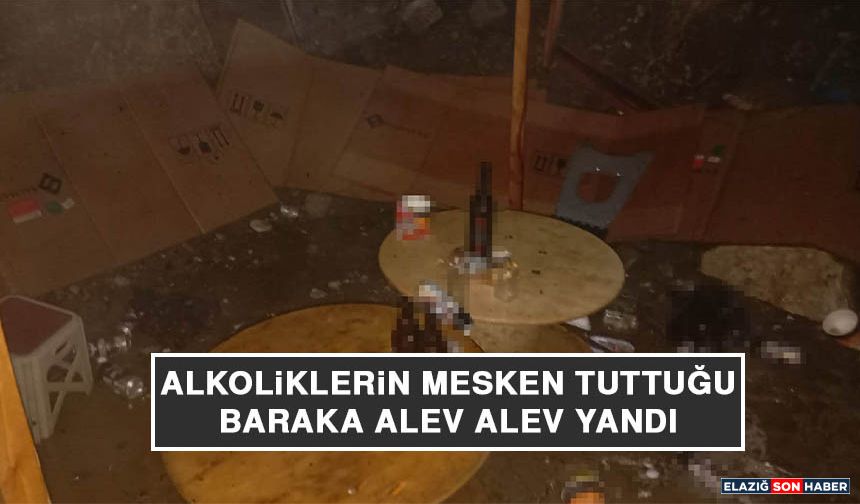 Alkoliklerin Mesken Tuttuğu Baraka Alev Alev Yandı