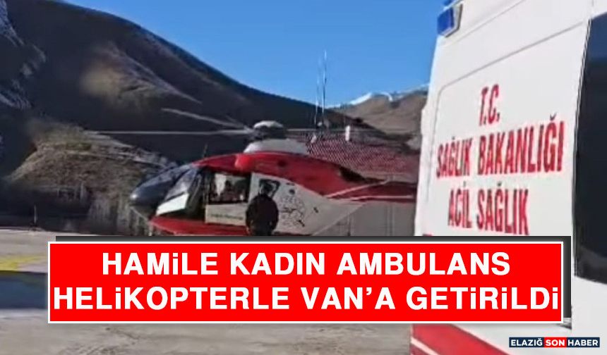 Hamile Kadın Ambulans Helikopterle Van’a Getirildi