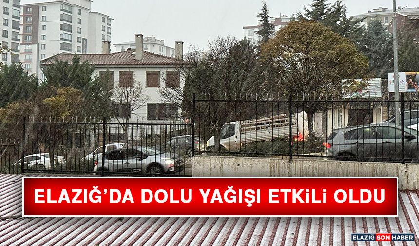 Elazığ’da Dolu Yağışı Etkili Oldu