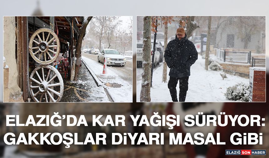 Elazığ’da Kar Yağışı Sürüyor: Gakkoşlar Diyarı Masal Gibi