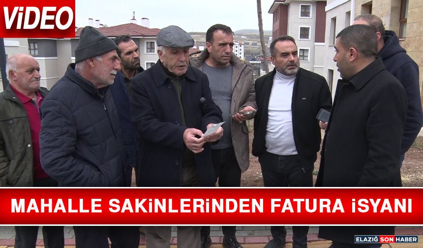 Mahalle Sakinlerinden Fatura İsyanı