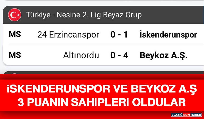 İskenderunspor ve Beykoz A.Ş 3 Puanın Sahipleri Oldular