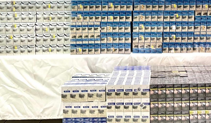 Van'da 8 bin 200 paket gümrük kaçağı sigara ele geçirildi